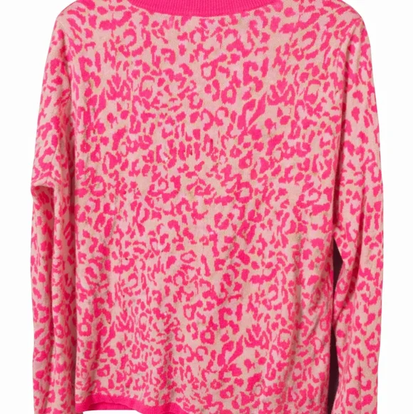 Lilly Pulitzer Pink Morgan Jaquard Acrylic Sweater Sz Small - Picture 3 of 6